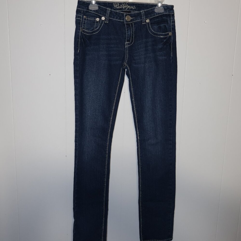 Vintage Y2K Bubblegum Skinny Jeans Low Rise – Dark Wash (Women’s 9/10)